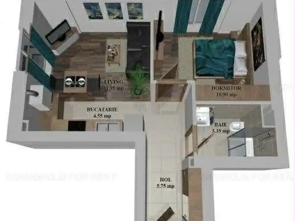 Garsonieră de Vânzare, Ștefăneștii de Jos, Ilfov - Living Convenabil în Cosmopolis - imaginea 17